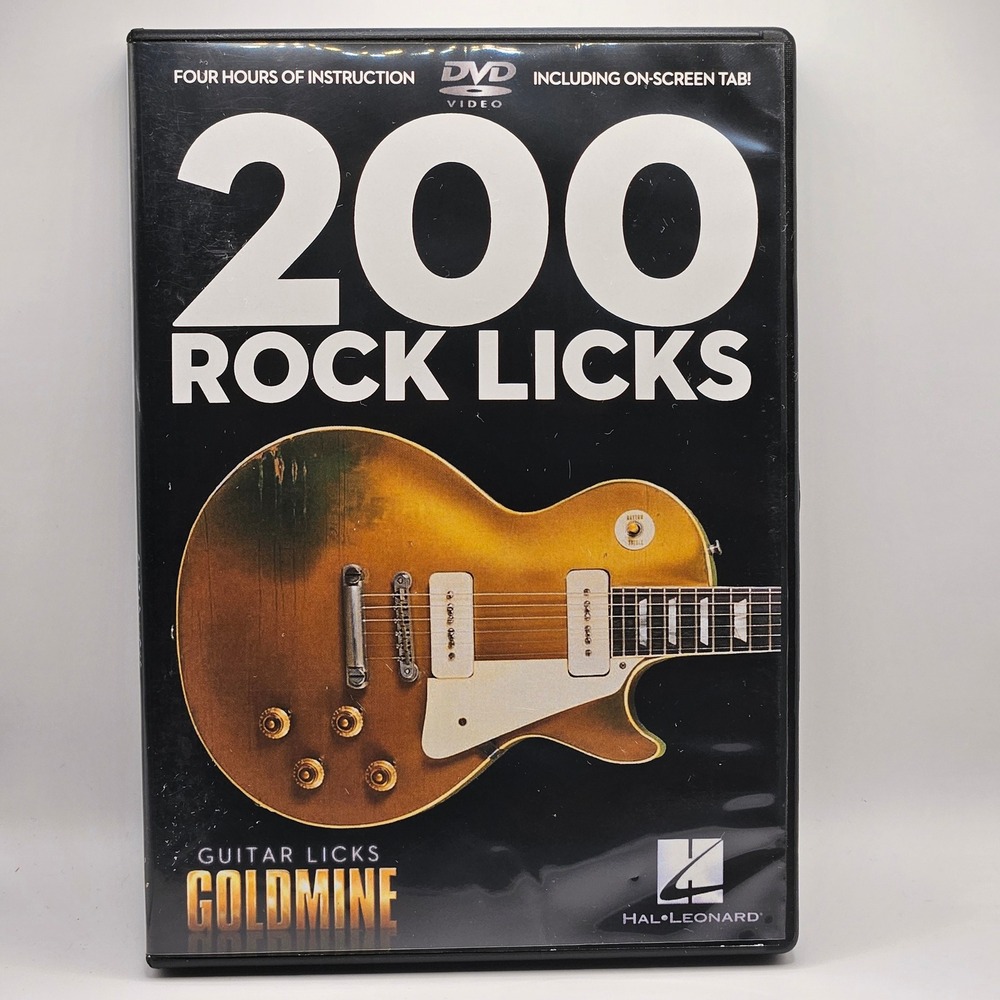 Hal Leonard 200 Rock Licks‎ Guitar Goldmine DVD Black Instructional Video